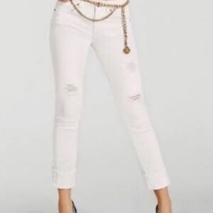 CAbi White Distressed Jeans style 5305